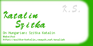 katalin szitka business card